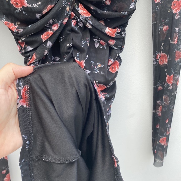 Zara Floral Print Tulle Mini - Picture 12 of 12